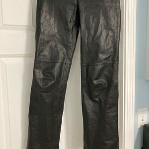 Kenneth Cole leather boot cut pants size 0